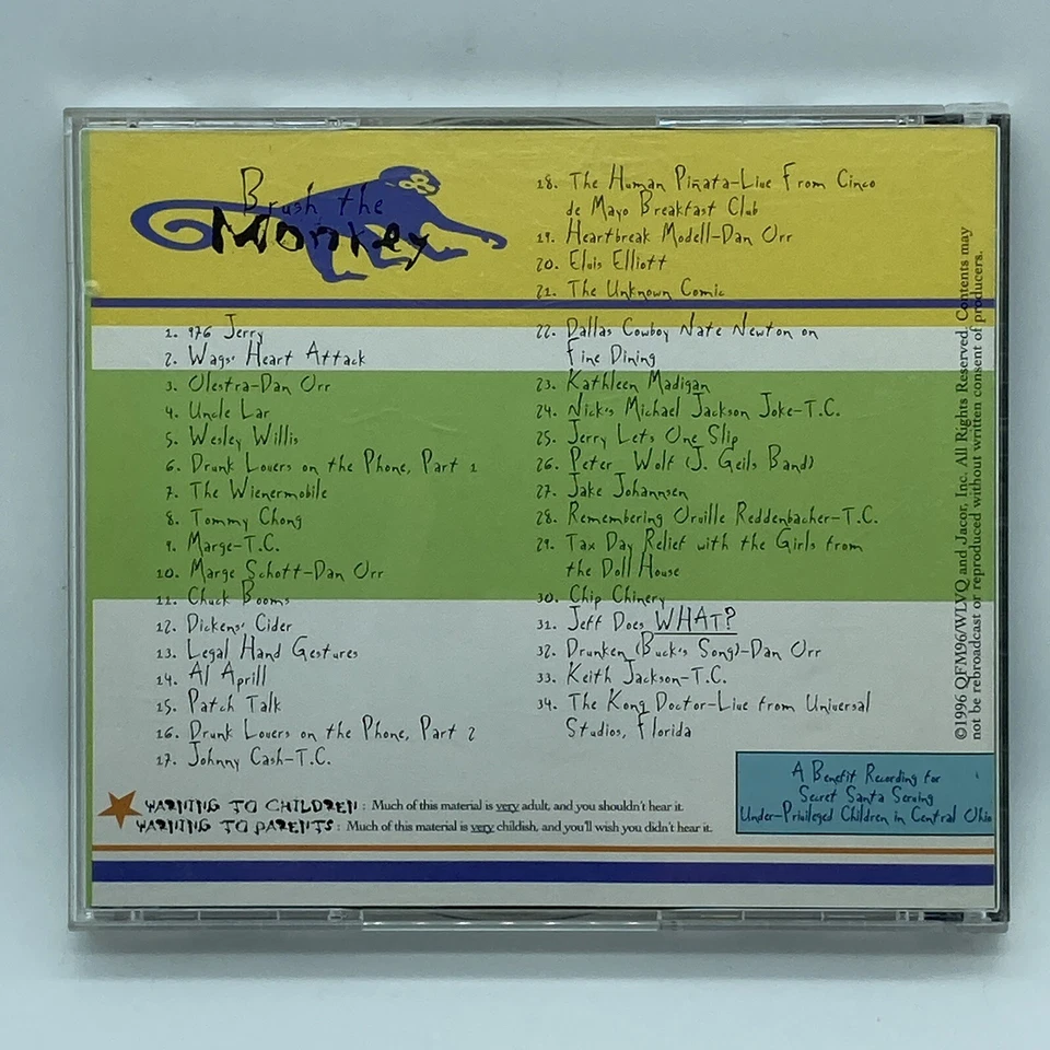 Best of Wags & Elliott "Brush the Monkey" Volume 3 CD OOP 1996 QFM96 WLVQ Comedy - Image 2 of 4