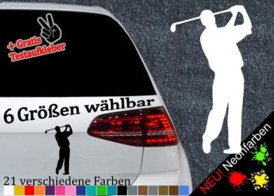 Golfspieler Aufkleber -6 Größen 21 Farben- Abschlag Tee Birdie Bogey Hole-in-One