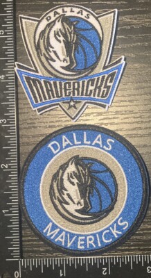Lot Set Of 2 DALLAS MAVERICKS IRON ON EMBROIDERED PATCHES BASKETBALL