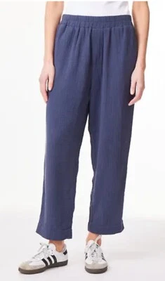 $68 C&C California Women’s Cotton Pants- Mood Indigo- Medium- New With Tags - Image 1 of 4