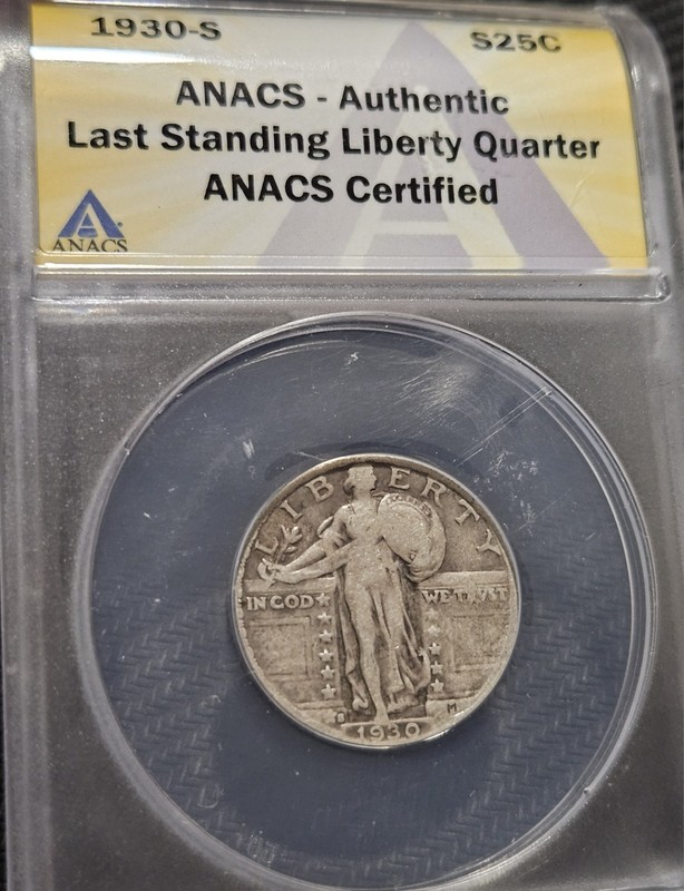 1930 S 25c Standing Liberty