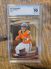 2025 Panini Prizm #303 RJ Harvey Prizm Football Gem Mint 10 Rookie Card