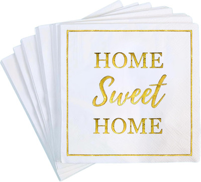 Housewarming Party Decorations Napkins, 50 Pack, Home Sweet Home Paper Napkin in