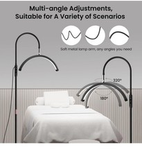 Lash Light, Half Moon Lamp with Tool Tray, LED Moon Light for Eyelash Extensi...