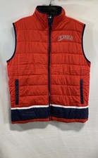 MLB Los Angeles Angels Men's Red Navy Puffer Vest Quilted Full Zip XL