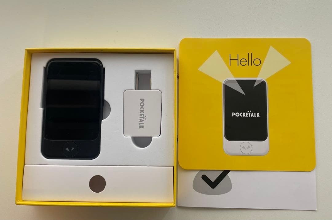 POCKETALK S Translator Black Wi-Fi Model Tested with Box Used From POCKETALK S Translator Black Wi-Fi Model Tested with Box Used From