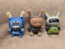 Kidrobot Dunny Diseñador Vinilo Arte Juguetes, Blue Ape, Huck Gee Y Vocho Taxi