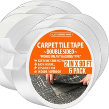 Carpet Tile Tape Double Sided Heavy Duty Carpet Tape for Carpet Tiles Rugs Vi...