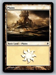 Plains (166) New Phyrexia MTG Basic Land