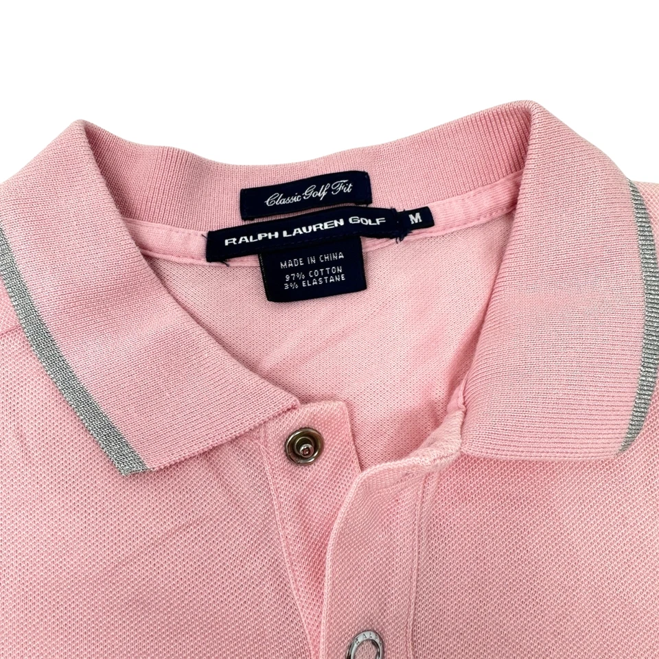 Polo Ralph Lauren Golf Click Snap Rosa Secado Rápido Manga Corta Polo Mediano Foto 3 de 4