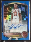 2025-26 Topps Bowman Chrome Autograph Kara Dunn Blue Refractor 9/150 CPA-KD USC