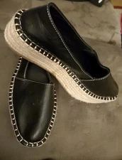 NEW ASOS DESIGN BLACK JULY FLATFORM ESPADRILLES SIZE 9 Euro 40 UK 7 Womens Shoes