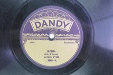 Arthur Fields - DANDY 5088 - Cecilia - Rare Label