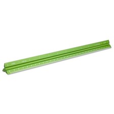Alumicolor Aluminum Engineer Solid Drafting Scale, 12IN, Green 12 Inch