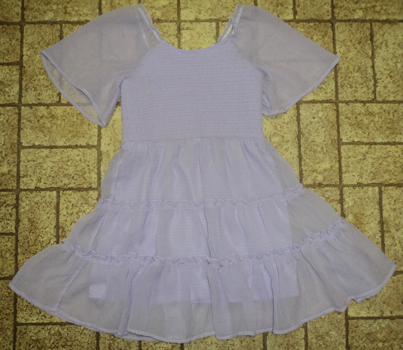 Art Class Girl's Purple Dress w/ Smocked Top. Sz. Med. 8. Pretty!