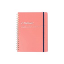 Delfonics Rollbahn Spiral Clear Notebooks: 5-1/2 in. x 7 in. Pink  B6 notebook