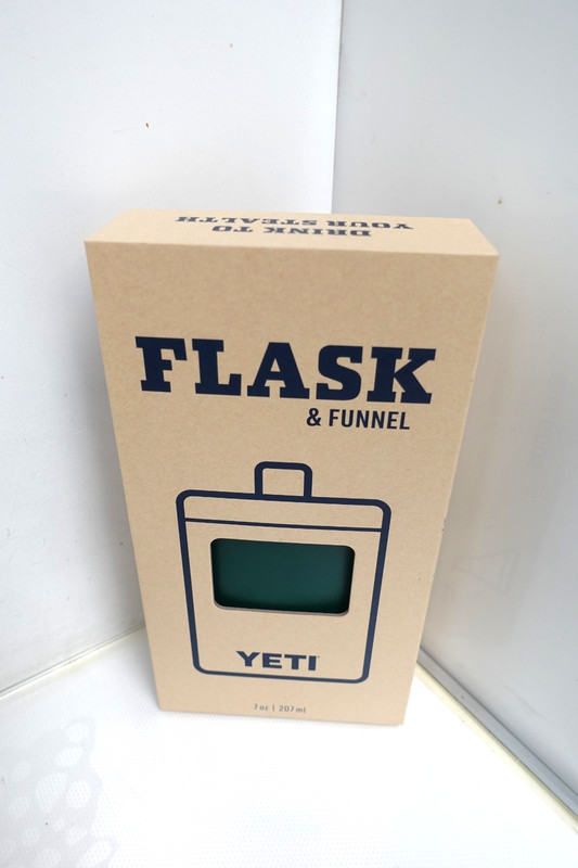 Yeti Flask Black Forest Green 7 oz With Funnel, Genuine
