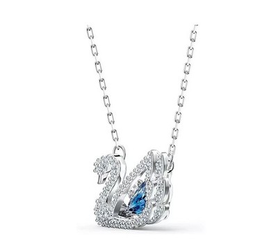 5533397 NEW Swarovski Swan Necklace Swan, Blue, Rhodium Plated 5533397 No ...
