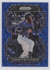 2022 Panini Prizm Tier II Blue Donut Circle 182/199 Charlie Blackmon #201 0xl5