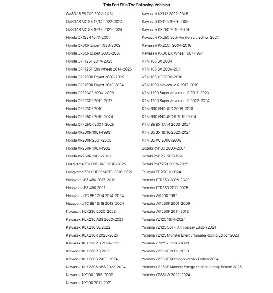 Tusk Motorcycle Rim Lock 1.85" For KAWASAKI KX100 1995-2009,2011-2021 Foto 3 de 4