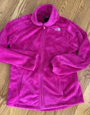 The North Face Youth Girl XL Osolita F/Z Fuzzy Fleece Jacket Full Zip Deep Pink