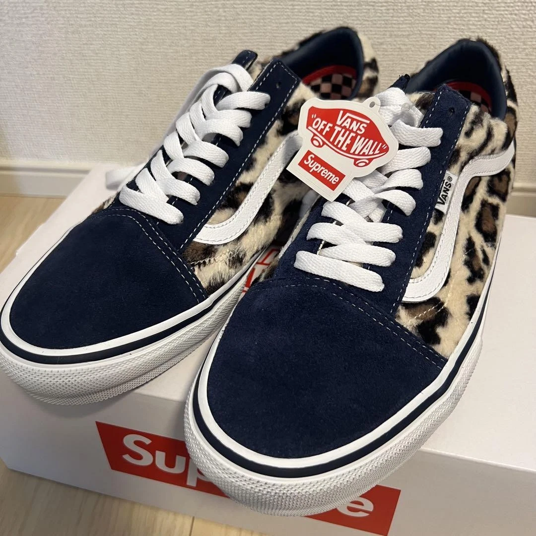 Baskets hommes 10,0 US Supreme Vans léopard Old Skool collection LTD VHTF Collab