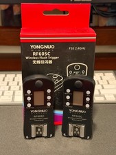 Yongnuo RF605C Flash Triggers 2 pc Great Condition