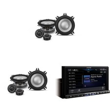 Alpine iLX-507 7" Multimedia Receiver + Alpine S2-S40C Component Speakers