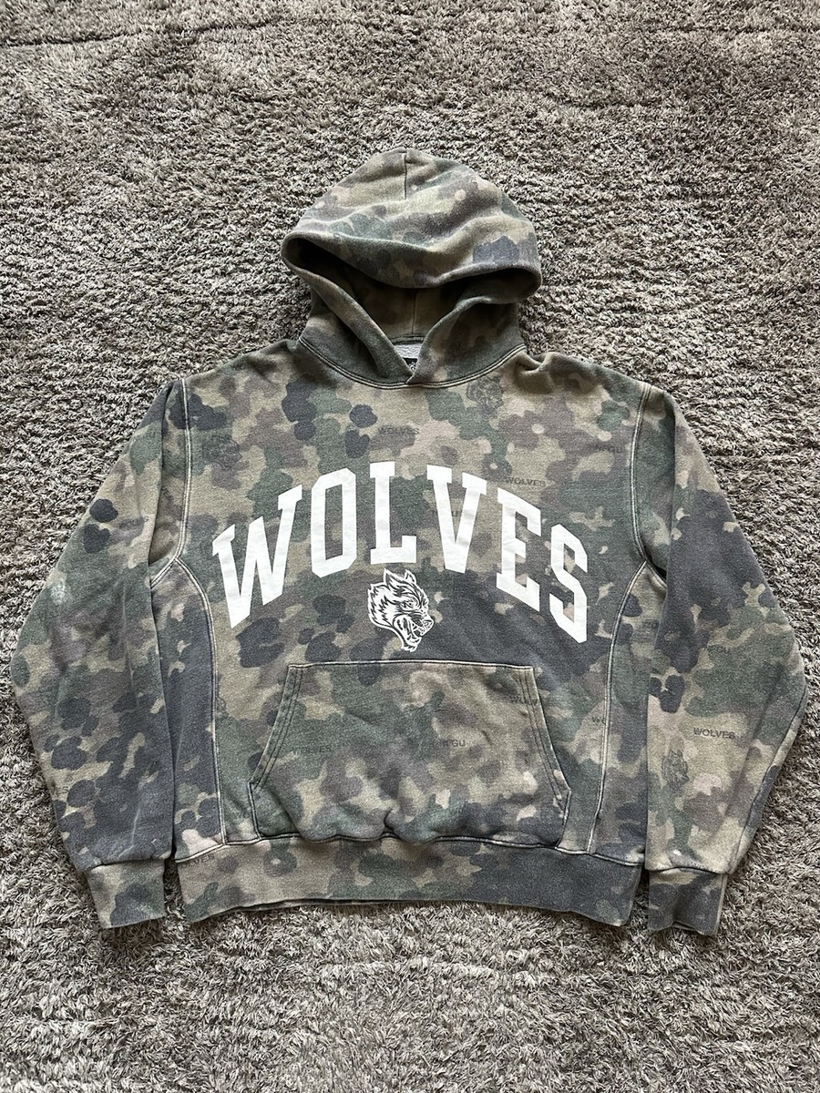 Darc Sport Wolves Camo Gym Hoodie Sweatshirt Oversized Box Fit 396