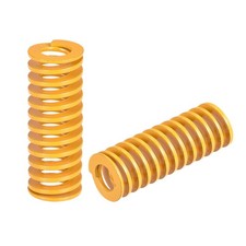 Die Spring, 14mm OD 40mm Long 2pcs Stamping Light Load Compression Yellow