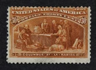 CKStamps: US Stamps Collection Scott#239 30c Columbian Mint Part Gum Thin
