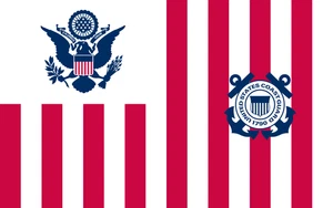 USA United States Coast Guard Ensign Flag Self Adhesive Vinyl Sticker