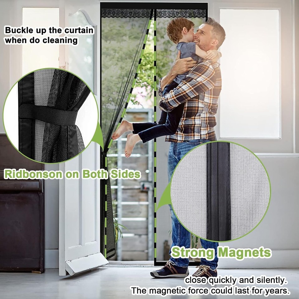 Cinkee Fly Screen Door, HeavyDuty Anti Mosquito Mesh 70 x