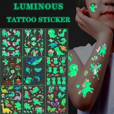 Luminous Tattoo 5 10pcs/Set Temporary Tattoos Mermaid Licorne Children Stickers