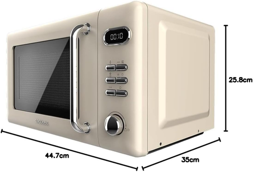 Microonde Digitale Con Griglia Da 20 Litri Proclean 5110 Retro Beige. 700 W in 5 - Foto 7 di 12