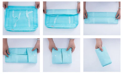 8-teiliges Reisegepäck Organizer Set Koffer Aufbewahrung Taschen Kleidung Packwürfel - Bild 17 von 29
