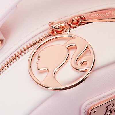 Loungefly Barbie Rose Gold Logo Convertible Backpack: Chic  display picture 2