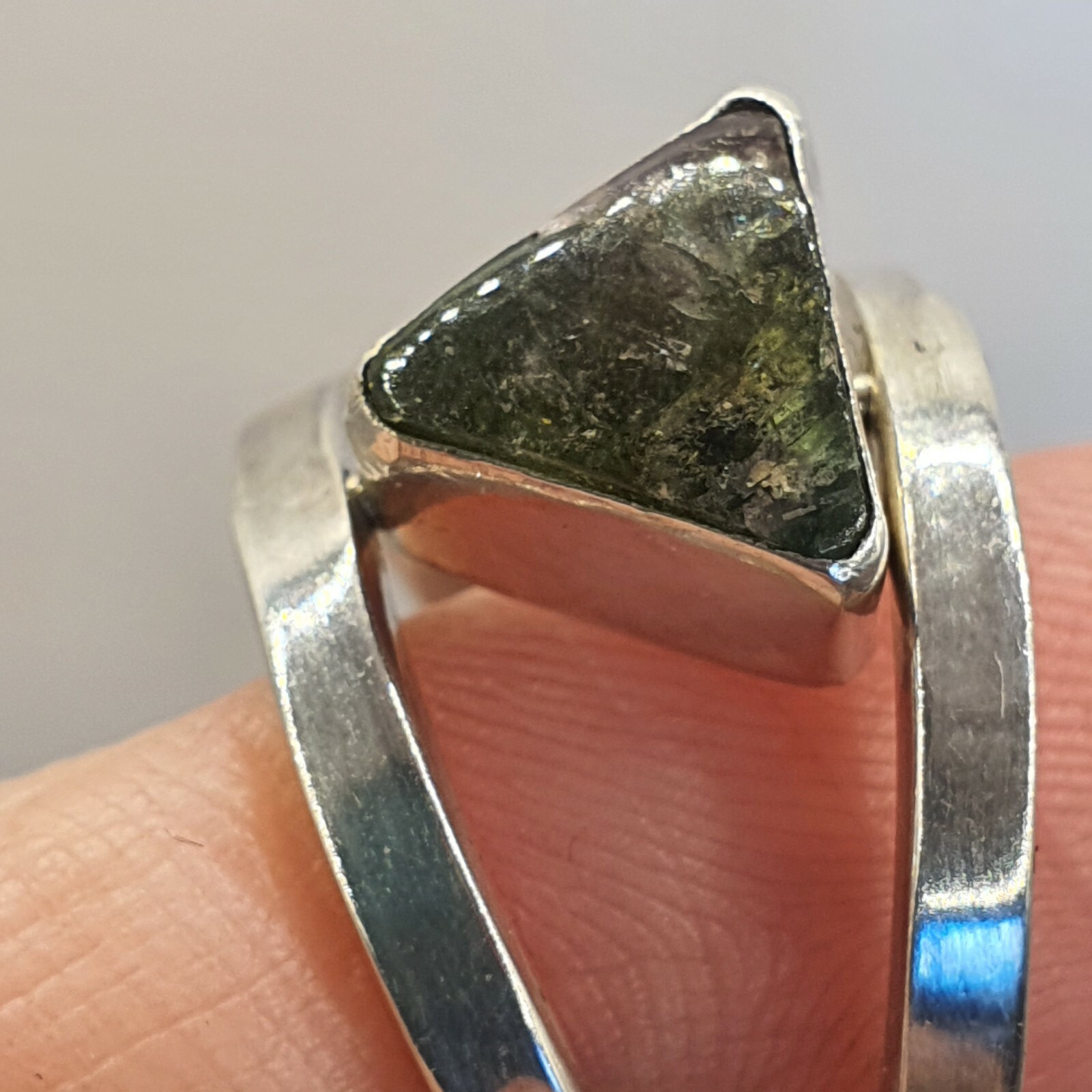 Photo 6 of Silver And Spinning Quartz Stone Ring, Size N, 5.7g handmade in indonesia , R247