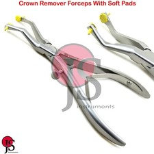 Temporary Crown Remover Forceps Tooth Bridge Removal Dental With Soft Pads