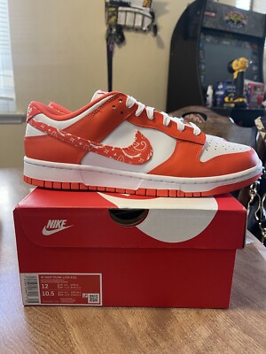 Nike Dunk Low Paisley Orange (DH4401-103) Women s 12 / Men s 10.5