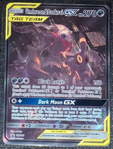 Umbreon & Darkrai GX SM241 Sun & Moon Promo Ultra Rare Pokemon TCG NM - Mint - Picture 1 of 2