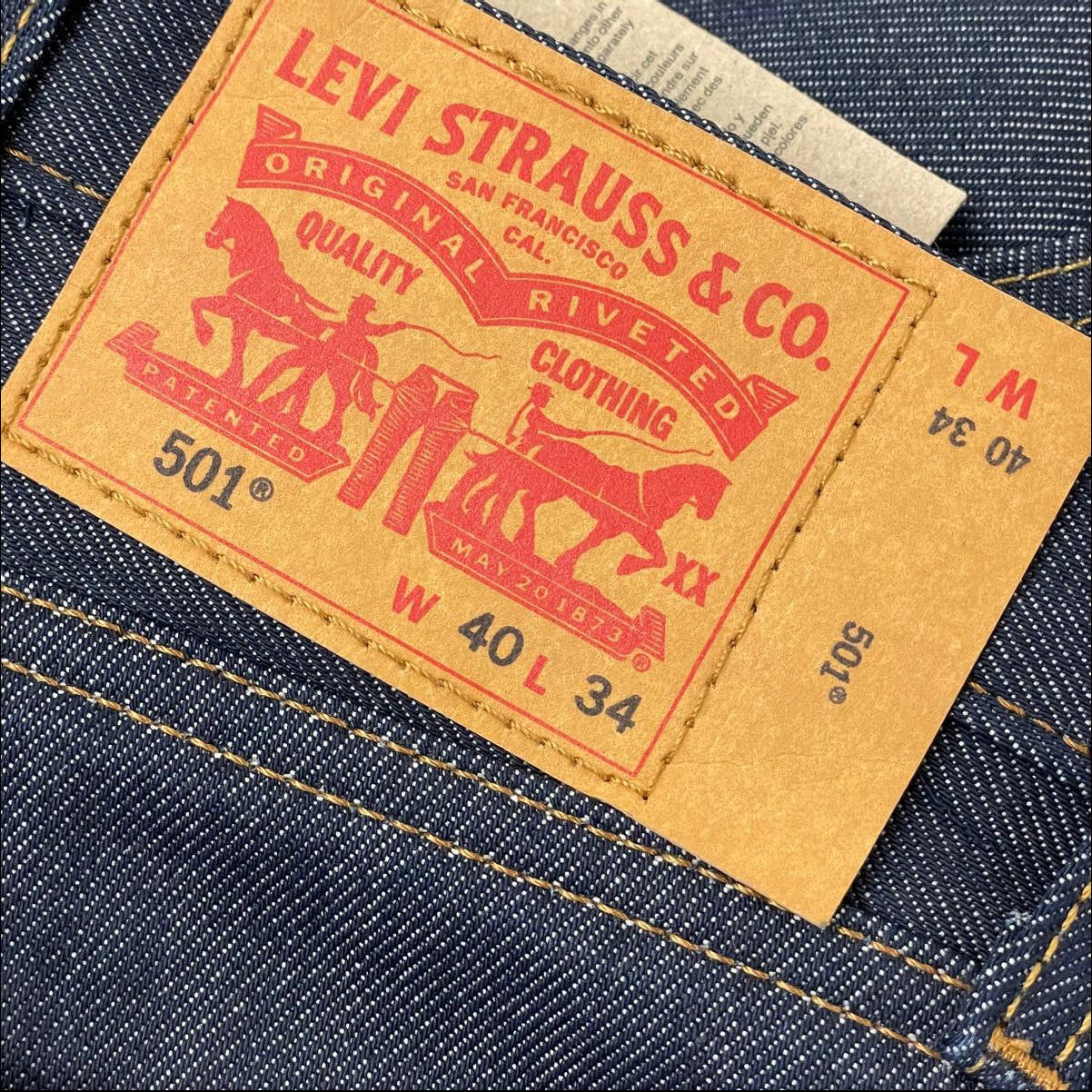 LEVI'S 501 Original Fit Jeans Men's Size 40x34 Blue