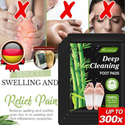 10-300Stk Entgiftungspflaster Fusspflaster Detox Pflaster Bambus Foot Patch Pads