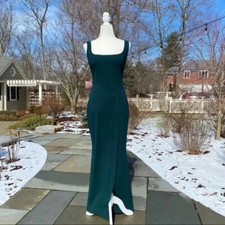 NWT BHLDN Adena Square-Neck Maxi Dress in Emerald Green Sz 4