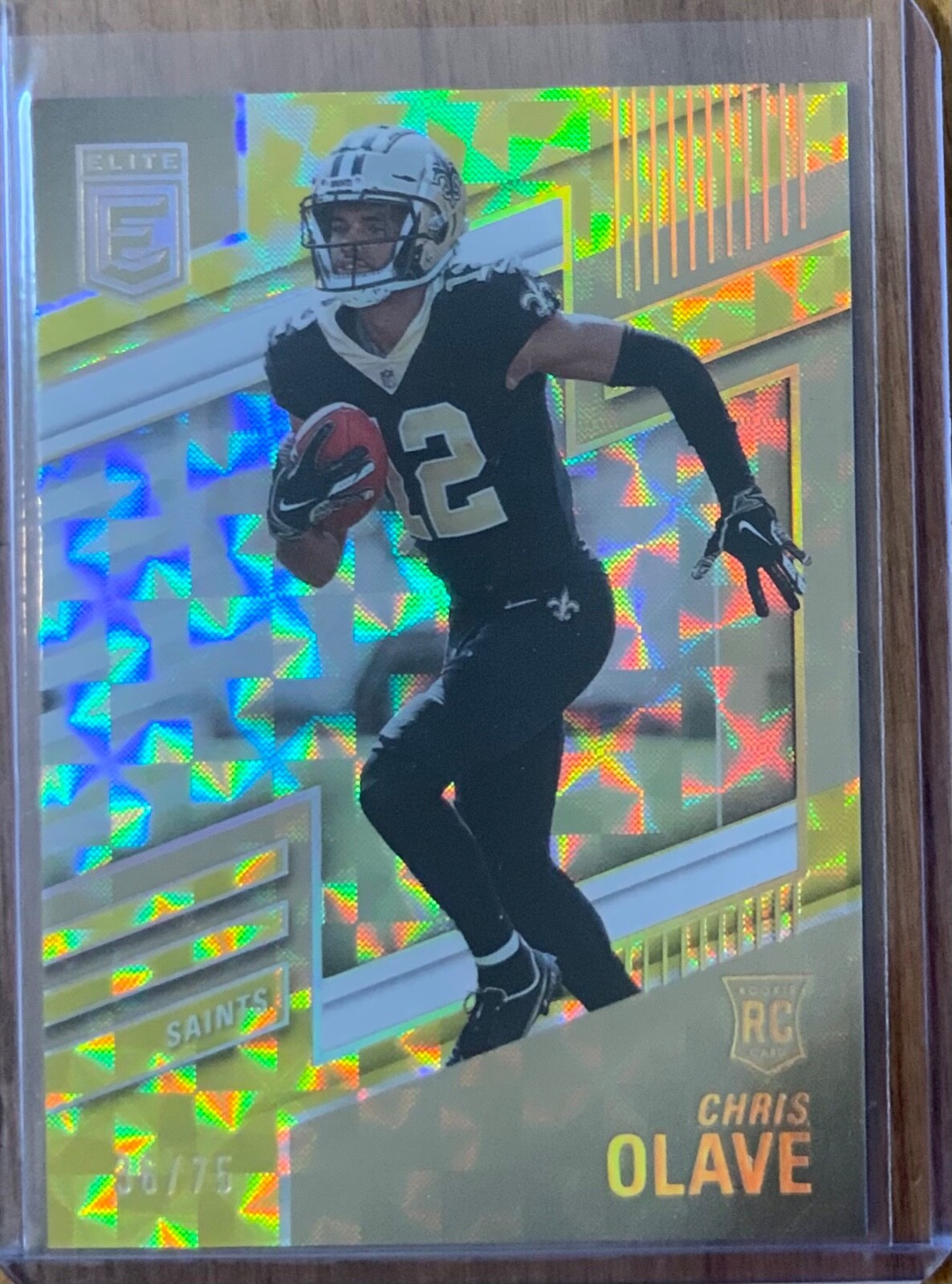 2022 Donruss Elite Chris Olave Yellow Rookie /75 Â #122 Saints