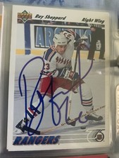 Ray Sheppard autographed 1992 Upper Deck hockey card 