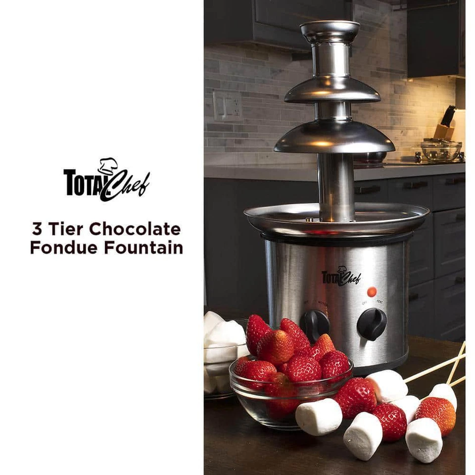 Koolatron Electric Chocolate Fondue Machine 3-Tier Fountain 1.5 lbs Capacity - Image 3 of 4