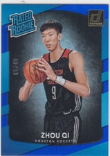 2017-18 Zhou Qi Donruss RATED ROOKIE Blue Foil /49 - #151 Rockets China RC