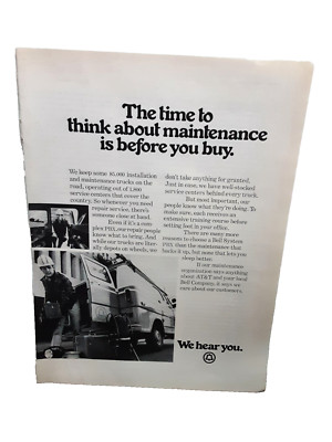 1973 AT&T Bell Telephone Maintenance Line Tech Print Ad Original vintage 70s