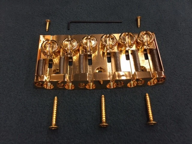 Pont doré GOTOH PB AGH511-6 inutilisé pour basse 6 cordes fabriqué au Japon - Photo 4/4